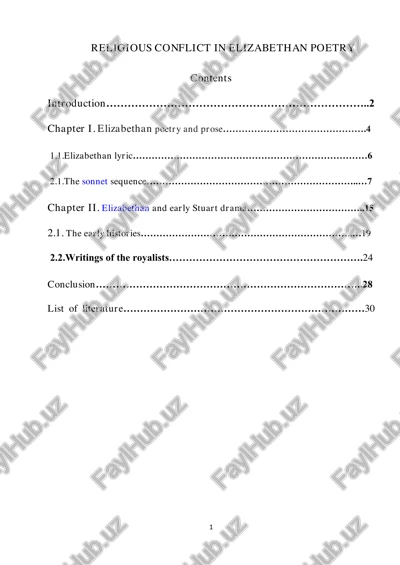 religious conflict in elizabethan poetry — PDF
