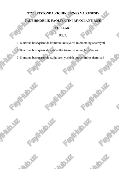 axborot texnologiyalari asri — DOC