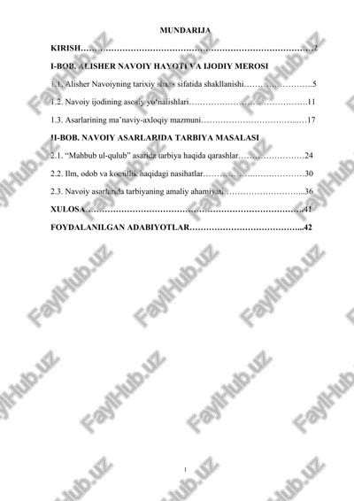 alisher navoiy hayoti va ijodiy merosi — DOCX
