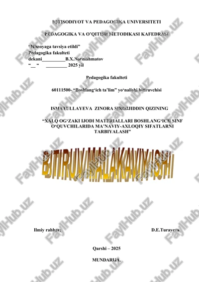 xalq og‘zaki ijodi material — DOC