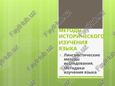 metodi istoricheskogo izucheniya yazika — PPTX