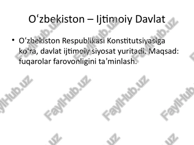 ijtimoiy davlat — PPTX