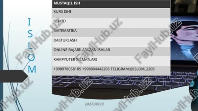 dasturchi mustaqil ish — PPTX