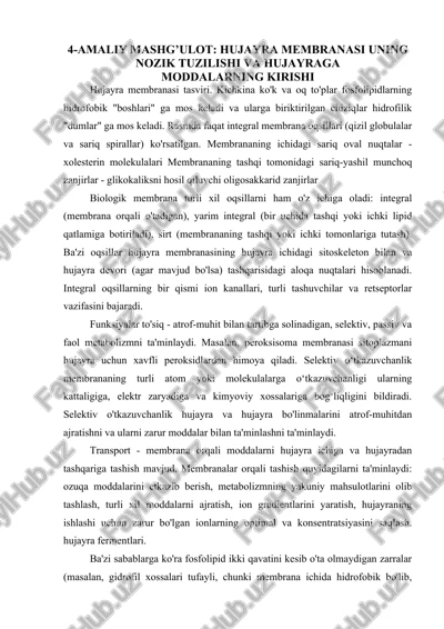 hujayra membranasi — DOC