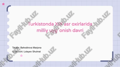 milliy uygʻonish davri — PPTX