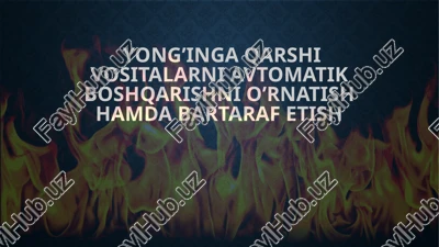 yong’inga qarshivositalarniavtomatikboshqarishnio’rnatish hamda bartaraf etish — PPTX