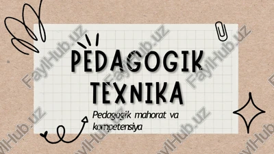 pedagogik texnika — PPTX