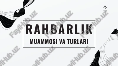 rahbarlik — PPTX