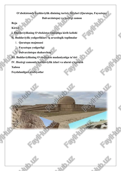 buddaviylik dinining tarixiy ildizlari — DOCX