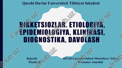 rikketsiozlar — PPTX
