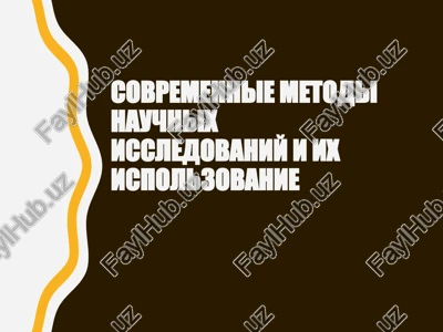 metodi i texnika nauchnix issledovaniy — PPT