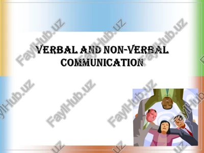 verbal and non-verbal communication — PPTX
