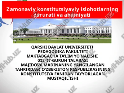 zamonaviy konstitutsiya — PPTX