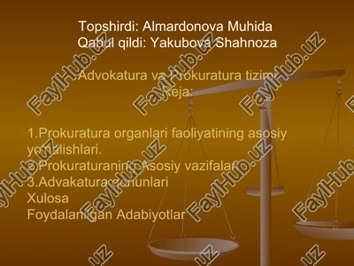 prokuratura organlari faoliyatining asosiy yo'nalishlari — PDF