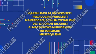 almardonova muhidaning tayyorlagan mustaqilishi — PPTX