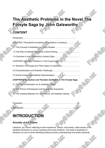 the forsyte saga by john galsworthy — DOCX