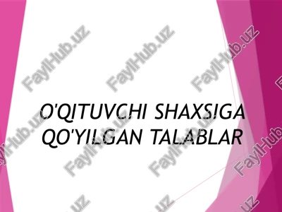 ta'lim to'g'risida — PPTX