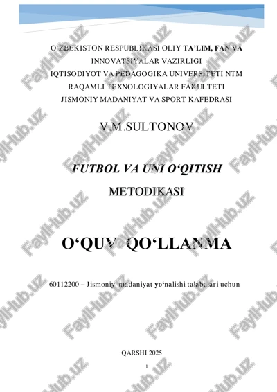futbol va uni o‘qitish metodikasi — PDF