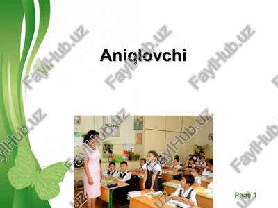 aniqlovchi — PPT