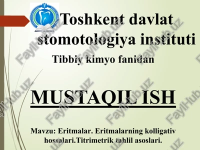 eritmalarga mustaqilish — PPTX