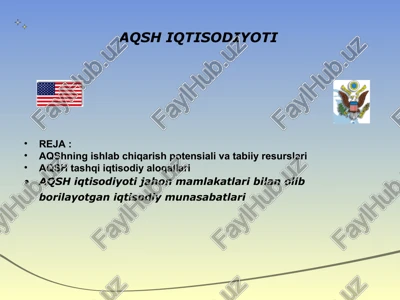 aqsh iqtisodiyoti — PPT
