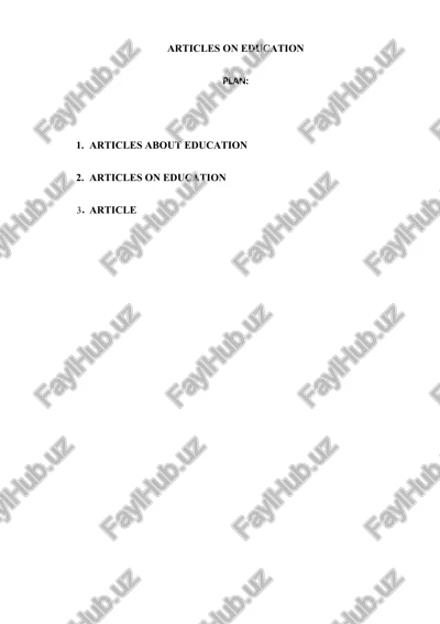 articles on education — DOCX