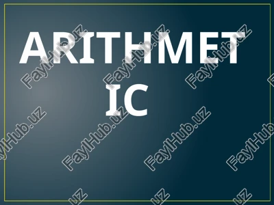 arithmetic — PPTX