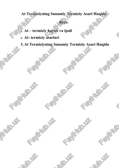 at termiziyning sunamiy termiziy asari haqida — DOCX