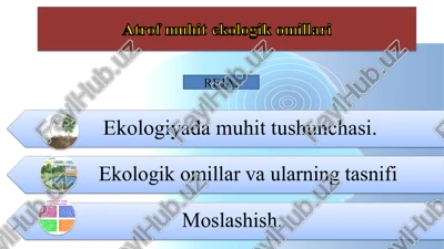 atrof muhit ekologik omillari — PPT