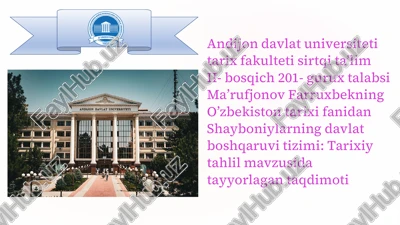 shayboniylarning davlat boshqaruvi tizimi: tarixiy tahlil — PDF