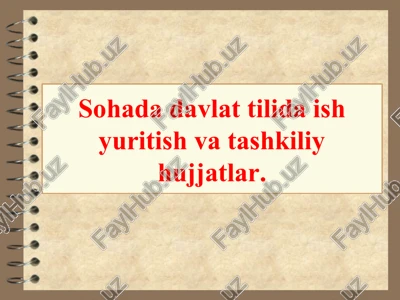 davlat tili — PPTX