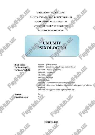 umumiy psixologiya — DOCX