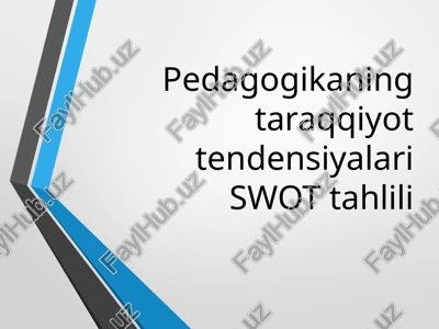 pedagogikaningtaraqqiyottendensiyalari — PPTX