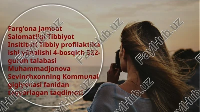 kommunal gigiyenasi fanidan tayyorlagan taqdimoti — PPTX