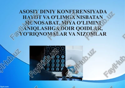 asosiy diniy konferensiyada — PPTX