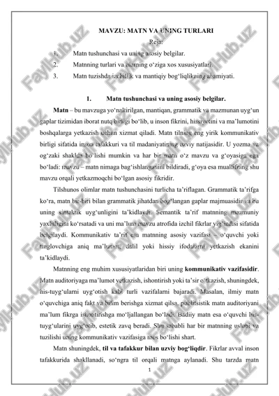 matn va uning turlari — DOCX