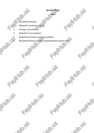 basketbol — DOCX