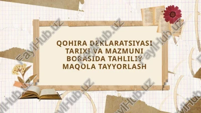 qohira deklaratsiyasi — PPTX