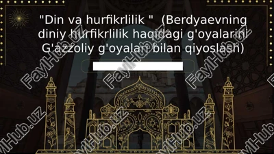 din va hurfikrlilik oyalari bilan giyoslash — PPTX