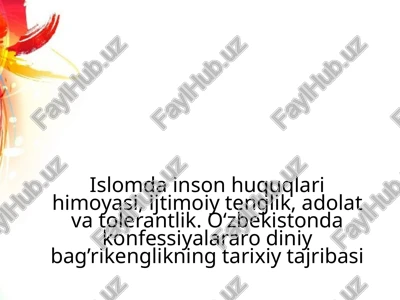 islomda inson huquqlari himoyasi — PPTX