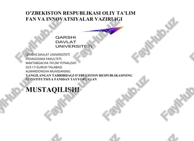 vazirlar mahkamasining davlat byudjeti dasturlari — DOCX