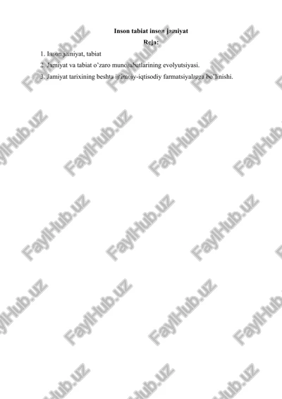inson tabiat inson jamiyat — DOCX
