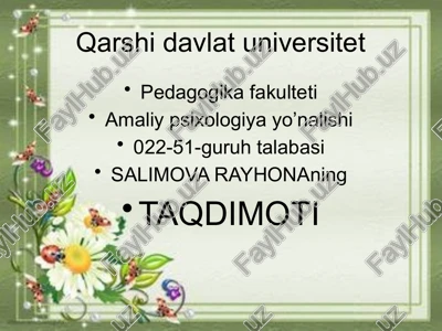 milliy gʻoya va oila da shaxs tarbiyasi — PPTX