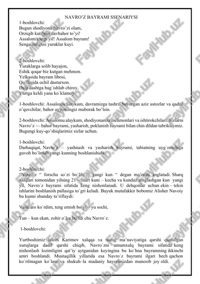 navro’z bayrami ssenariysi — DOCX