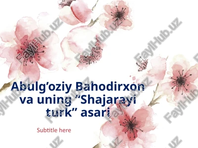 shajarayi turk — PPTX