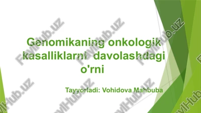 genomika va onkologik kasalliklar — PPTX