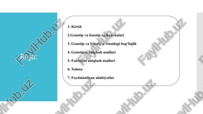 genetika fanining rivojlanishi — PPT