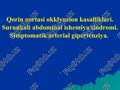 surunkali abdominal ishemiya sindromi (sais) — PPTX
