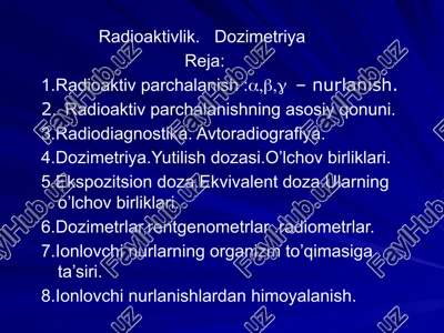 radioaktivlik.dozimetriya — PPTX