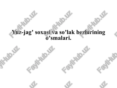 odontogen o'smalar haqida umumiy tushunchalar — PPTX
